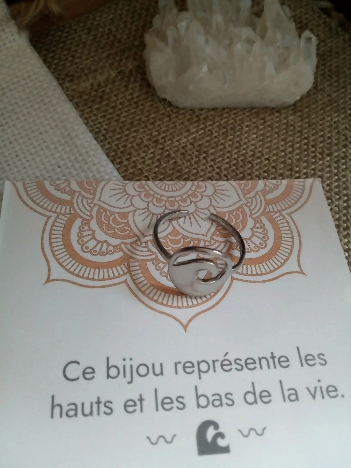 Bague vague de la vie argentée – photo 3